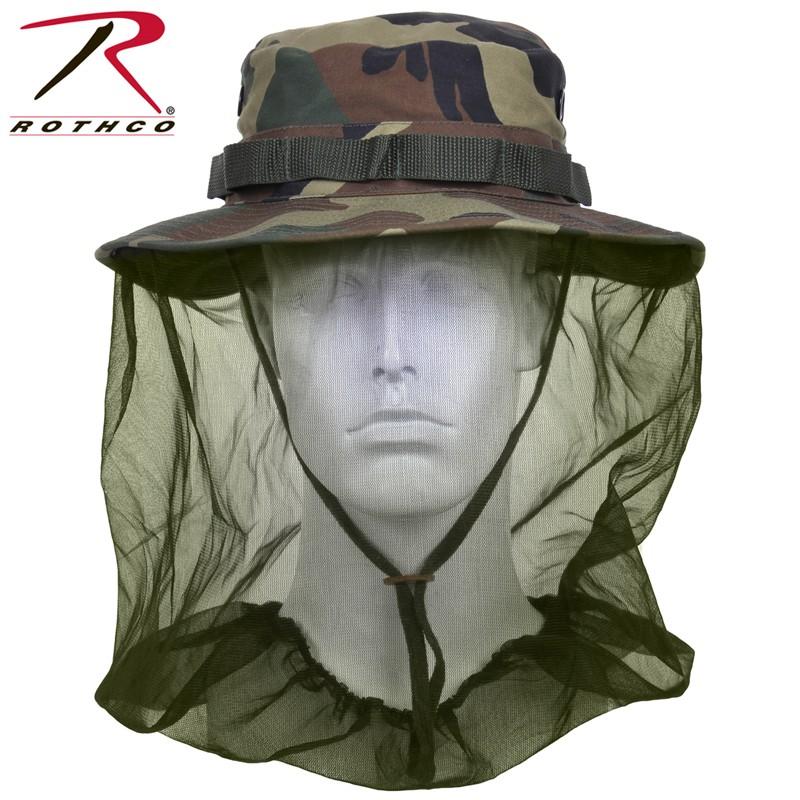 ミリタリーハット ROTHCO ロスコ モスキートネット付き BOONIE HAT CAMO 【5833】 蚊除けネット付き 虫よけ ブランド【T】