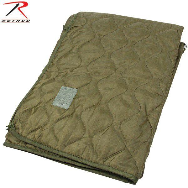 ミリタリーアイテム ROTHCO ロスコ G.I. STYLE ポンチョライナー OLIVE DRAB 8375 キルティング加工  ブランケット 防災 災害グッズ ブランド【T】