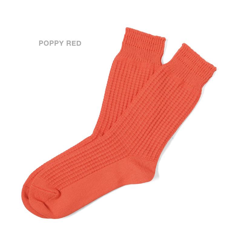 ROTOTO（ロトト） R1110 COTTON WAFFLE CREW SOCKS コットンワッフル