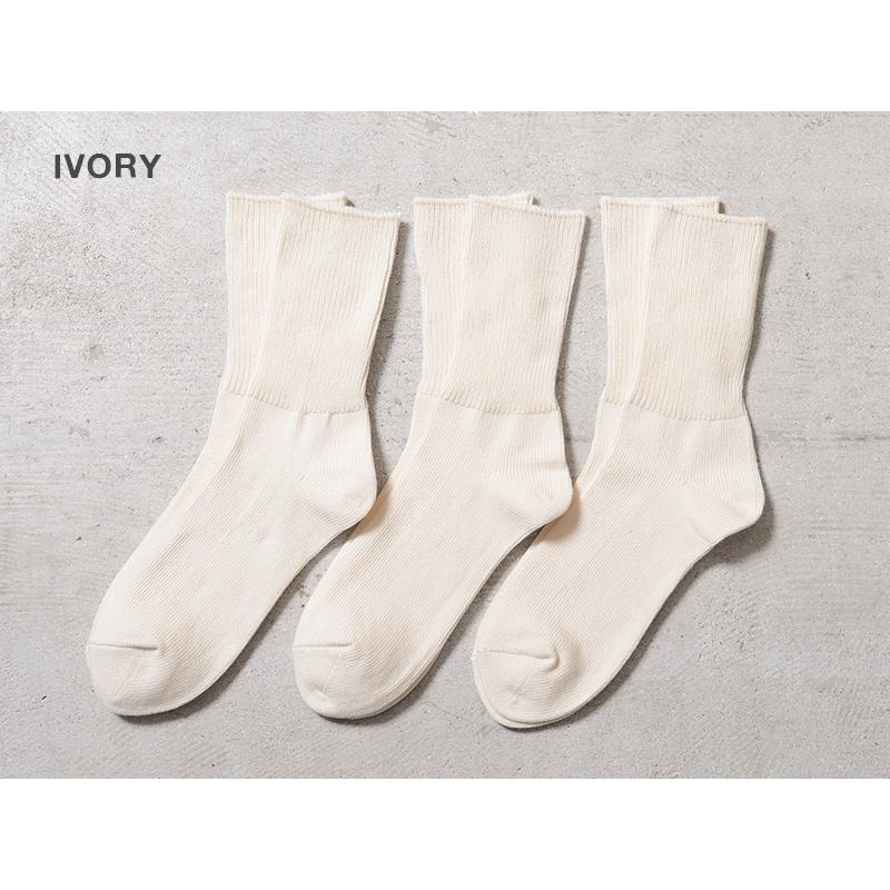 ROTOTO（ロトト） R1427 ORGANIC DAILY 3 PACK RIBBED CREW SOCKS