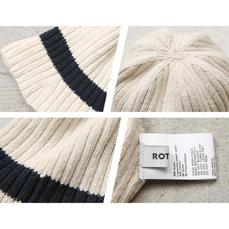 ROTOTO（ロトト） R5161 WASHI＆RECYCLED COTTON KNIT HAT 和紙