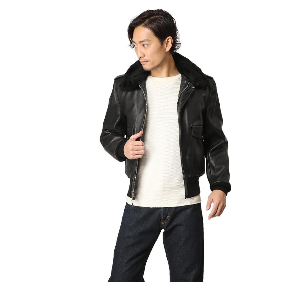 買い物サービス schott 174us レザー フライト ボンバー ジャケット