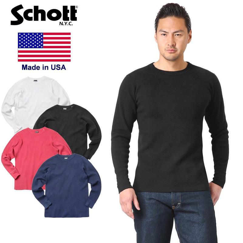 Schott ショット ハニカム ワッフル ロングスリーブ Tシャツ Made In Usa ブランド メンズ 長袖 ロンt アメカジ アメリカ製 クーポン対象外 T Schott ミリタリーショップwaiper 通販 Yahoo ショッピング