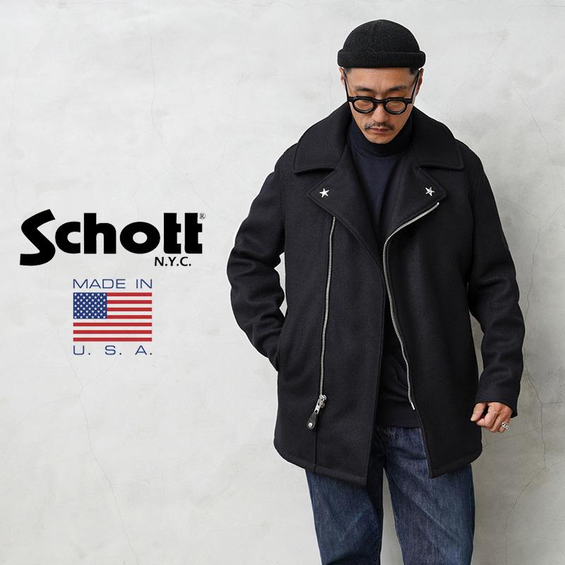Schott N.Y.C ショット 766US メルトン ウール ジップ Schott N.Y.C ショット 766US メルトン ウール ジップ