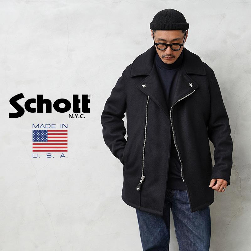 Schott ショット 766US メルトン ウール ジップ ピーコート MADE IN USA メンズ Pコート アメリカ製 アメカジ