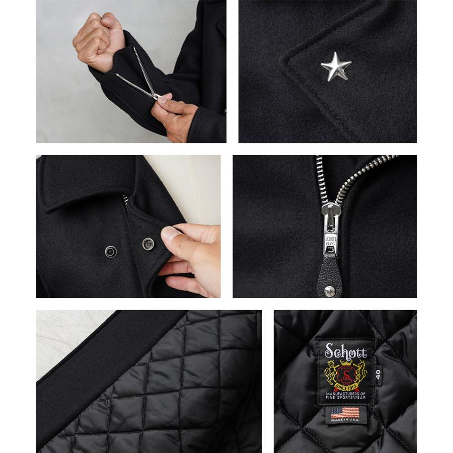 Schott N.Y.C ショット 766US メルトン ウール ジップ Schott N.Y.C ショット 766US メルトン ウール ジップ