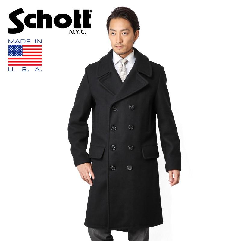 Schott N.Y.C ショット 7331 ロングメルトンピーコート ネイビー Schott N.Y.C ショット 7331 ロングメルトンピーコート ネイビー