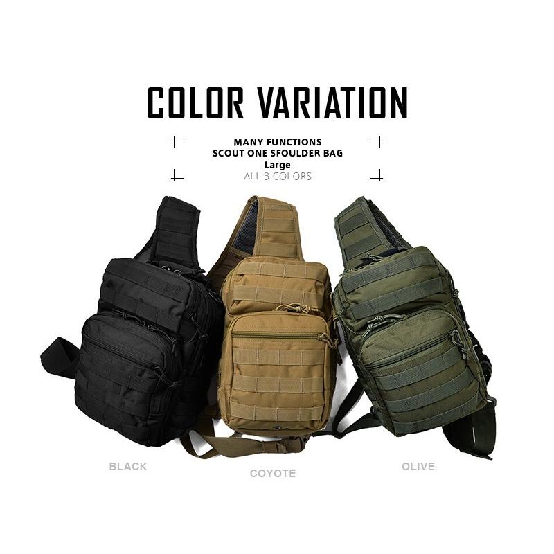 ミリタリーバッグ 多機能 スカウトワンショルダーバッグ Large MOLLE モール モールシステム【T】