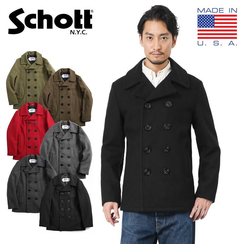 Schott ショット 753US 日本別注 24oz スリムフィット ピーコート 7118 メンズ Pコート アウター アメカジ ブランド  アメリカ製【クーポン対象外】【T】 : sh-sl-p : ミリタリーショップWAIPER - 通販 - Yahoo!ショッピング