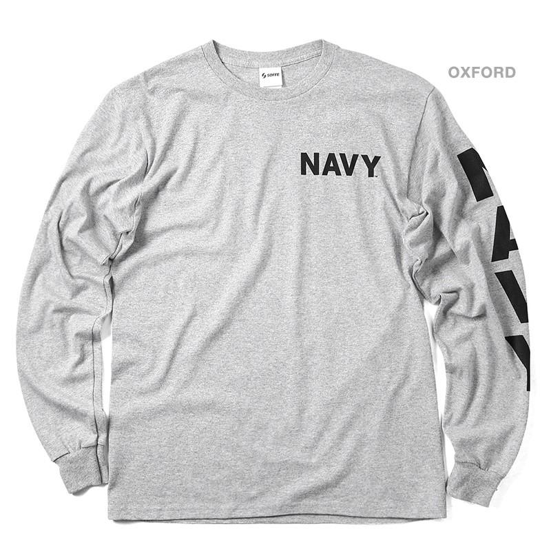 SOFFE ソフィー D0001116 Long Sleeve NAVY Tシャツ メンズ ミリタリー カットソー ロンT 長袖 米海軍 NAVY ネイビー トレーニング【T】｜waiper｜07