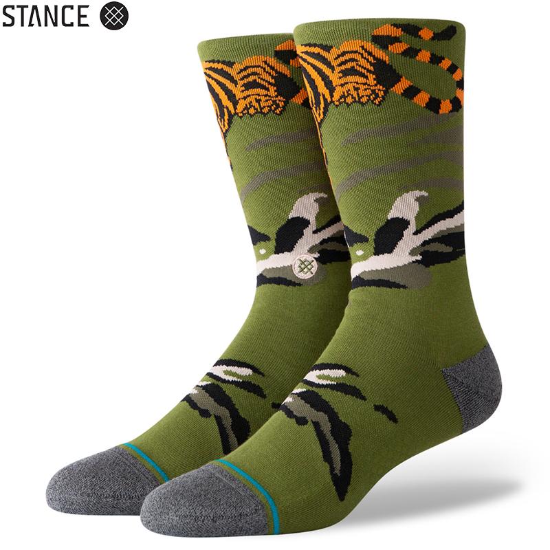 メーカー取次 Stance スタンス Big Cat Crew ソックス Green M548abcc Grn 靴下 丈夫 長く使える 柄物 派手 虎柄 動物 ブランド クーポン対象外 T Stance ミリタリーショップwaiper 通販 Yahoo ショッピング