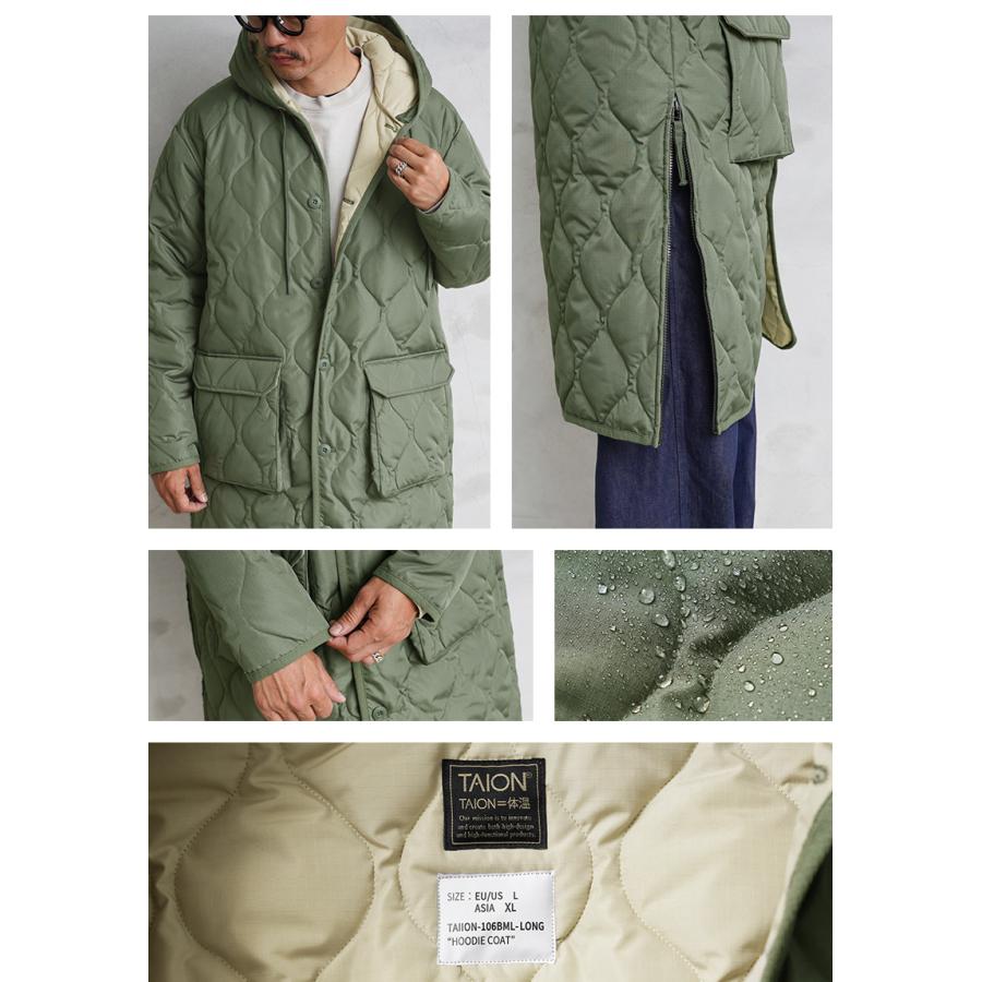 TAION タイオン TAION-106BML-LONG MILITARY LINE フード ダウン TAION タイオン TAION-106BML-LONG MILITARY LINE フード ダウン
