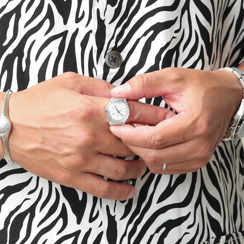 【6月下旬入荷予定】TIMEX タイメックス TW2Y78100 Camper Ring Watch キャンパーリングウォッチ SILVER 指輪 時計 アナログ クォーツ【クーポン対象外】【T】の画像
