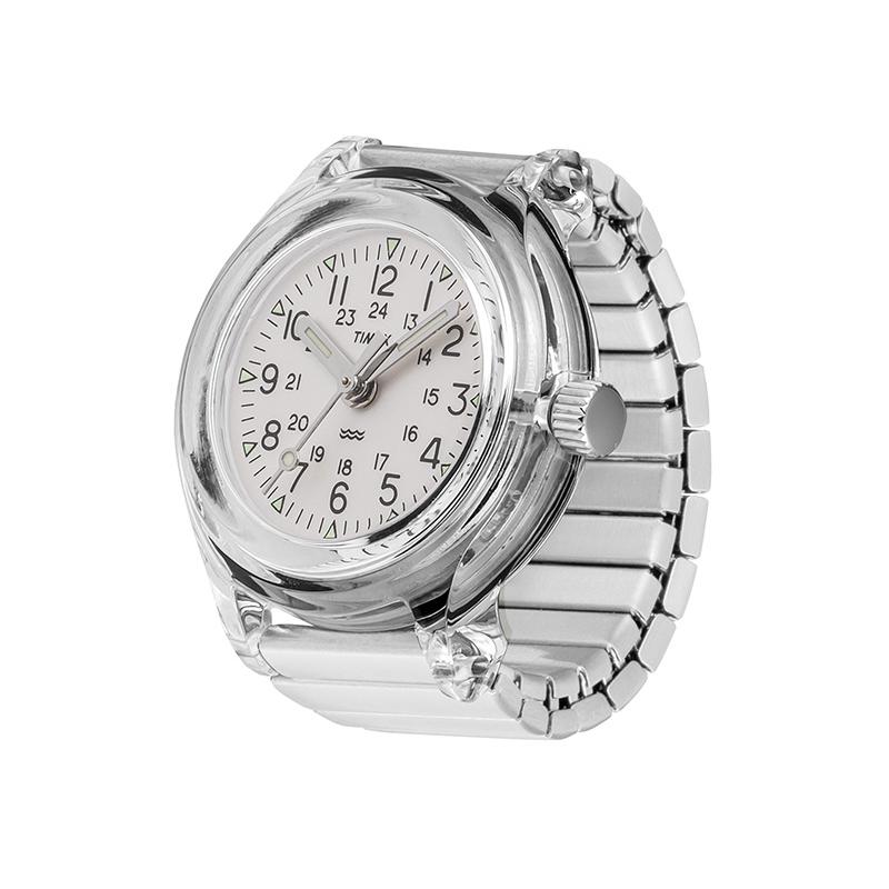 【6月下旬入荷予定】TIMEX タイメックス TW2Y78100 Camper Ring Watch キャンパーリングウォッチ SILVER 指輪 時計 アナログ クォーツ【クーポン対象外】【T】の画像