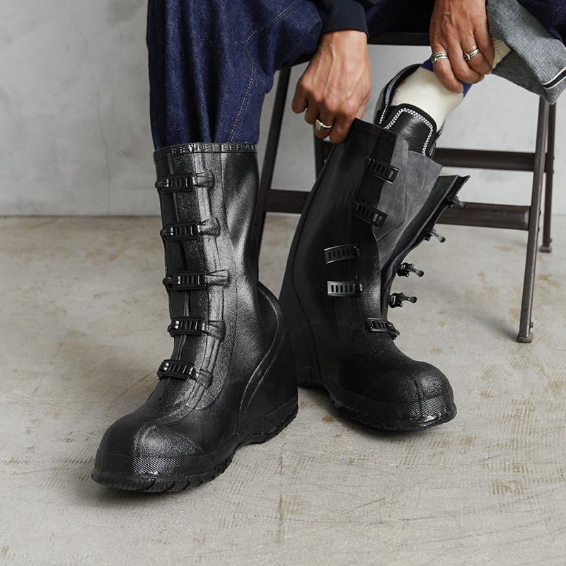 実物 新品 デッドストック 米軍 5バックル ラバー オーバーブーツ