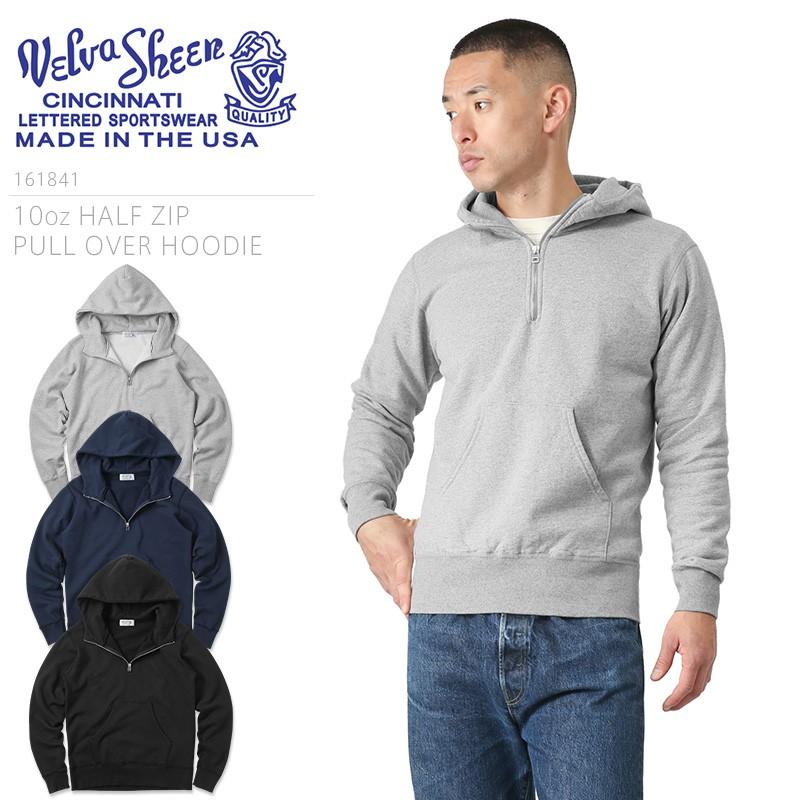 Velva Sheen ベルバシーン MADE IN USA 161841 10oz HALF ZIP PULL OVER HOODIE パーカ  スウェットパーカー プルオーバー アメカジ アメリカ製【T】 : velvasheen-161841 : ミリタリーショップWAIPER - 通販 - 