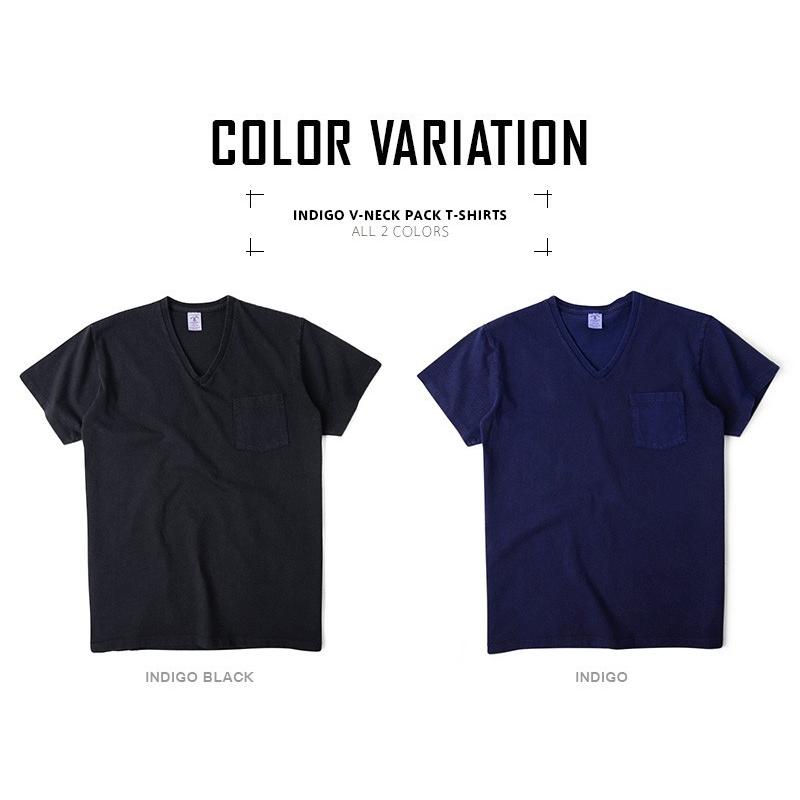 Velva Sheen ベルバシーン INDIGO Vネック パックTシャツ MADE IN USA 