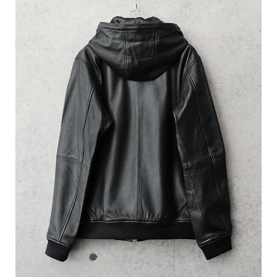 Waiper Inc シープスキン Hooded レザージャケット メンズ 革ジャン 本革 フーデッド フード付き アウター ミリタリー ブランド クーポン対象外 Waiper ミリタリーショップwaiper 通販 Yahoo ショッピング