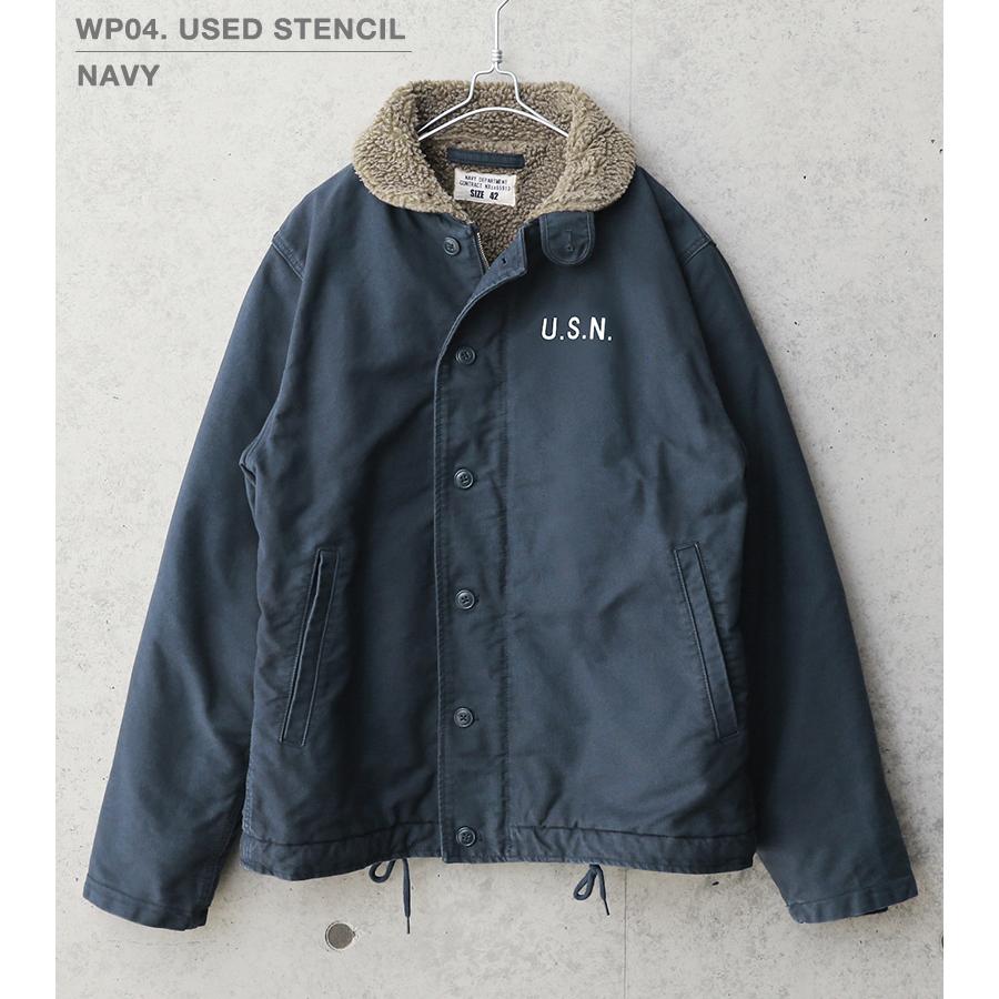 米海軍 U.S.NAVY N-1 デッキジャケット USED加工 SOLID＆U.S.N 