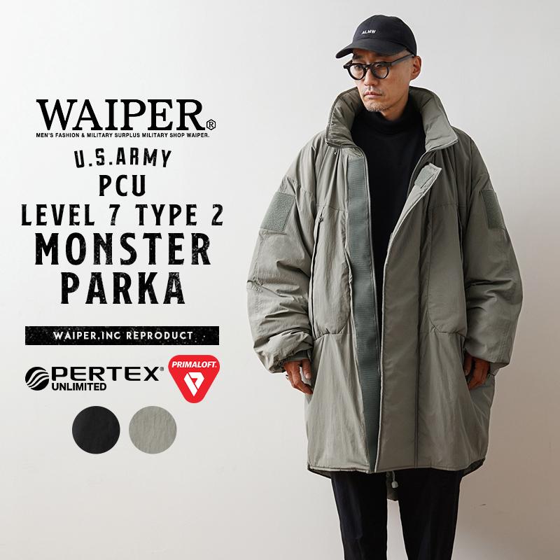 WAIPER.inc ワイパーインク 米軍 PCU LEVEL7 TYPE2 PRIMALOFT モンスターパーカー PERTEX UNLIMITED  プリマロフト ブランド【WP1009】【クーポン対象外】【T】 :waiper-wp1009:ミリタリーショップWAIPER - 通販 -