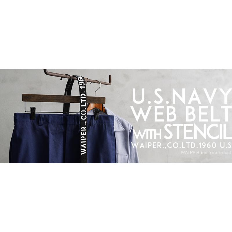 WAIPER.inc ワイパーインク 米軍 U.S.NAVY WEB ベルト with STENCIL