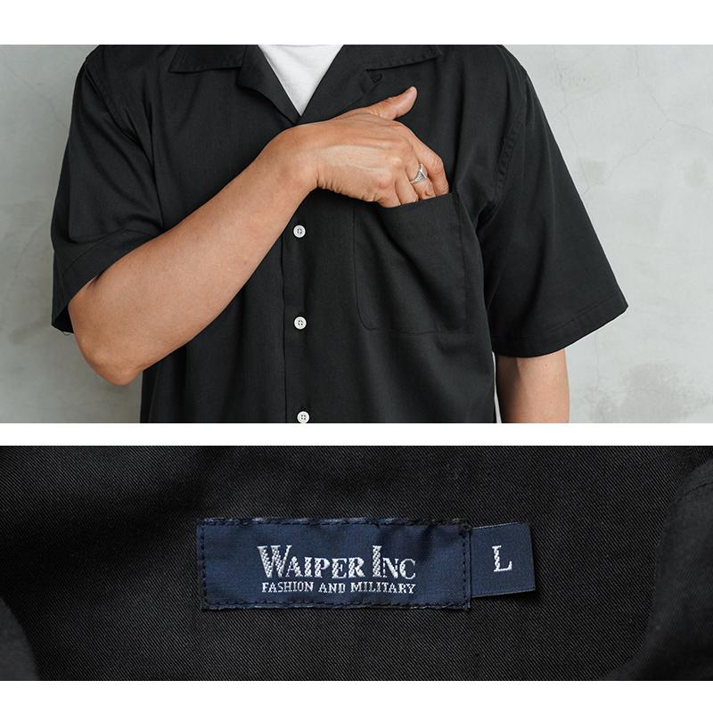 WAIPER.inc ワイパーインク コットンレーヨン オープンカラーシャツ