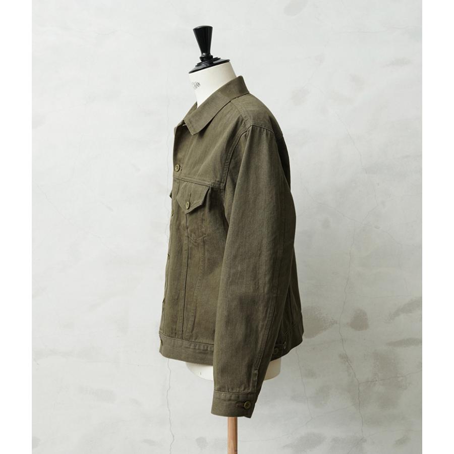 WAIPER.inc イギリス軍 ヴィンテージ グリーンデニム トラッカー