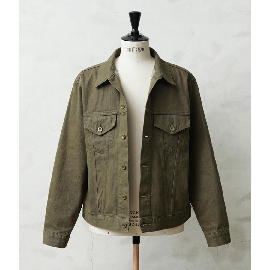 WAIPER.inc イギリス軍 ヴィンテージ グリーンデニム トラッカー