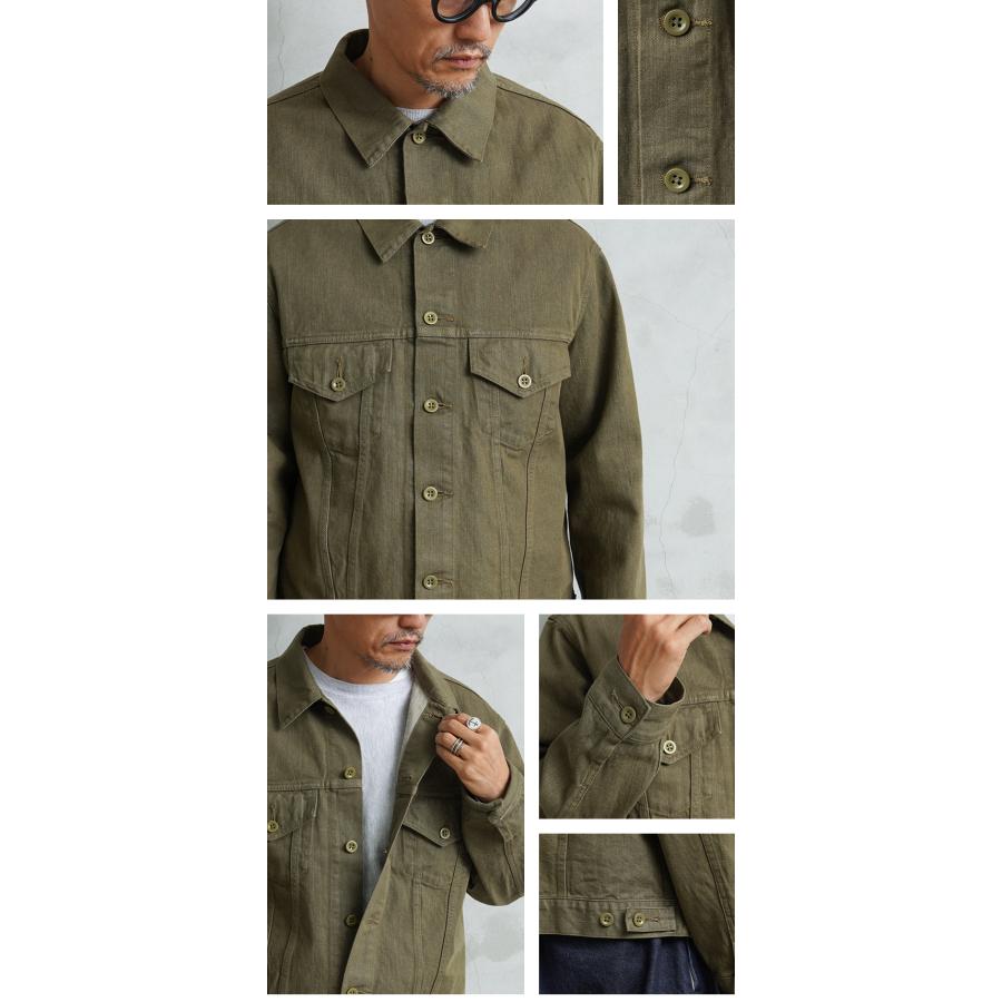 WAIPER.inc イギリス軍 ヴィンテージ グリーンデニム トラッカー