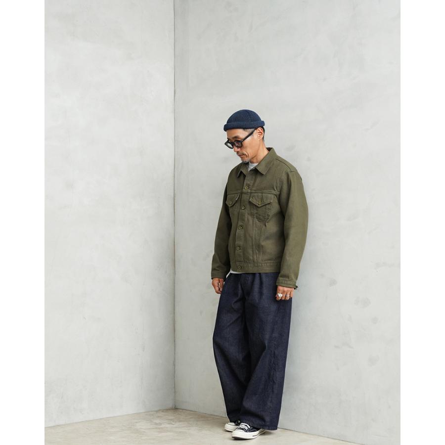 WAIPER.inc イギリス軍 ヴィンテージ グリーンデニム トラッカー