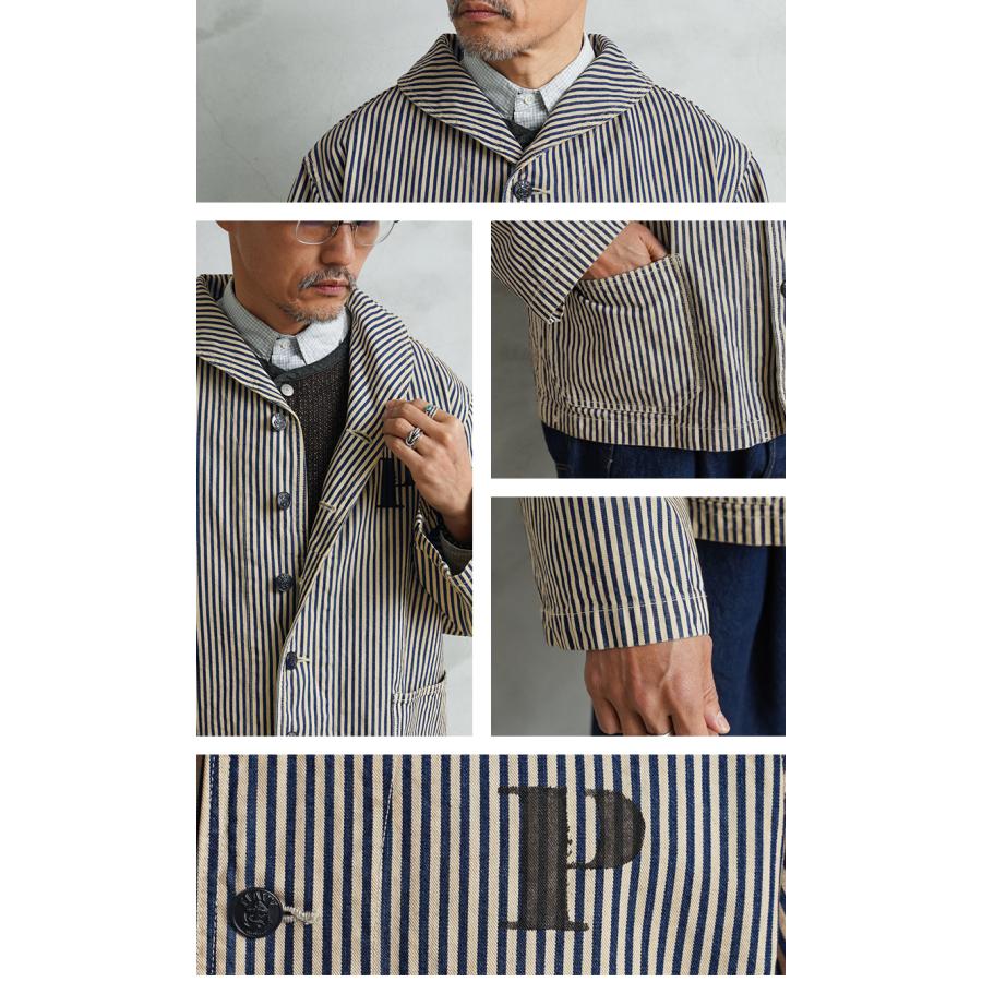 WAIPER.inc 米軍 U.S.NAVY PRISONER ヒッコリーショールカラー