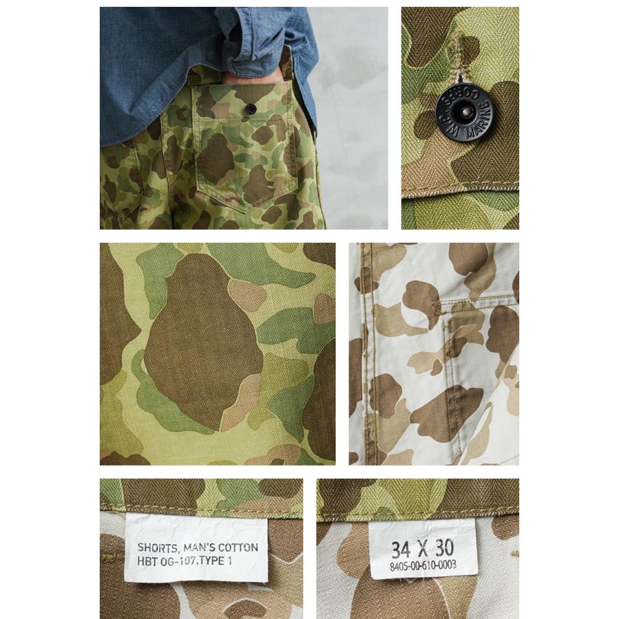 WAIPER.inc 米軍 OG-107 HBT ユーティリティショーツ ダックハンター