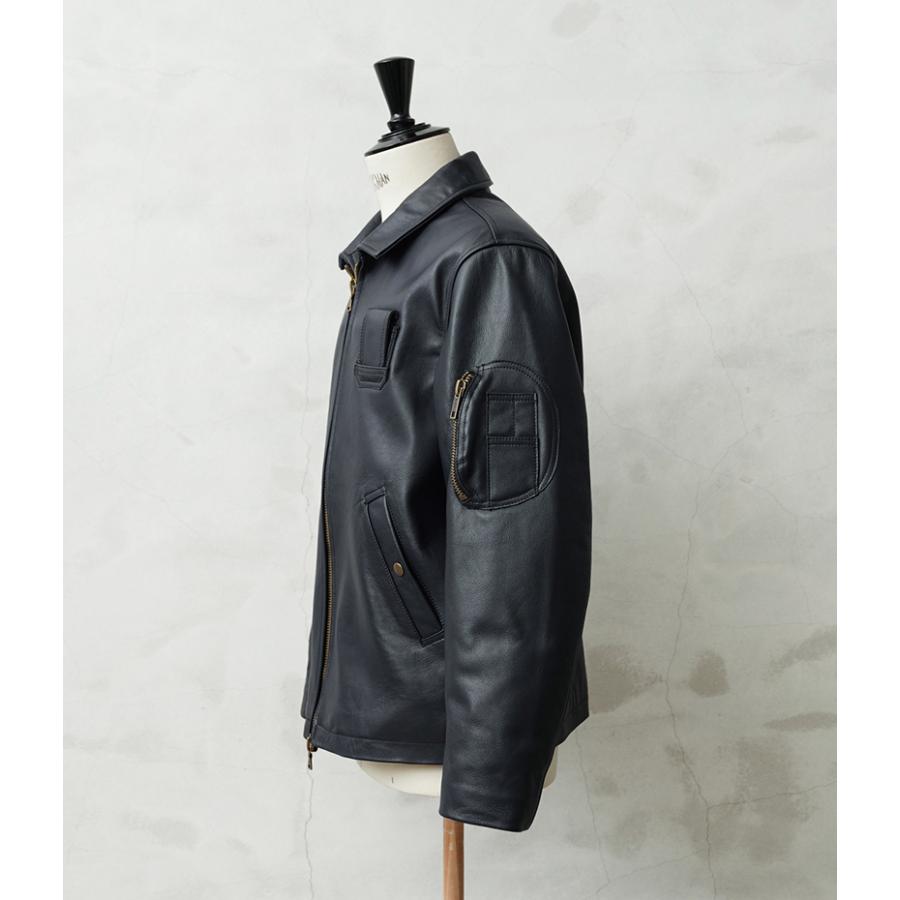 フランス軍タイプ レザーフライトジャケット ヴィンテージ 民間品 80年代 民間品 フランス軍タイプ レザージャケット メンズL相当 古着