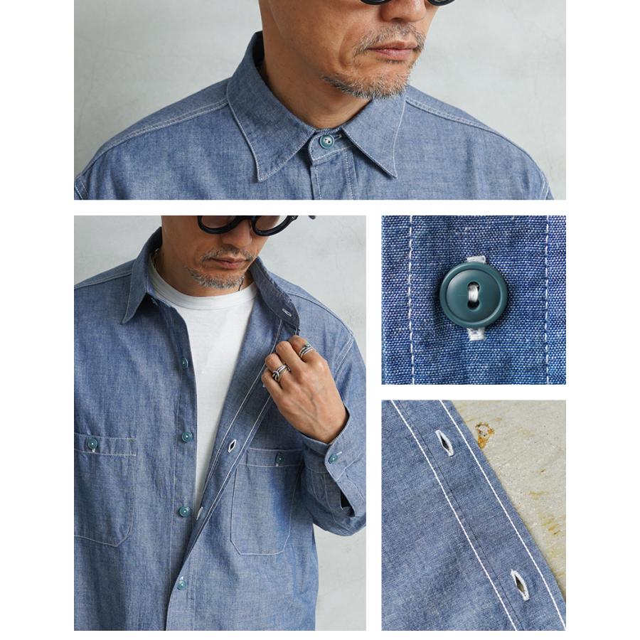 WAIPER.inc 米軍 シャンブレーシャツ KAIHARA WP1163 WAIPER.inc ワイパーインク 米軍 1950's U.S.NAVY シャンブレーシャツ
