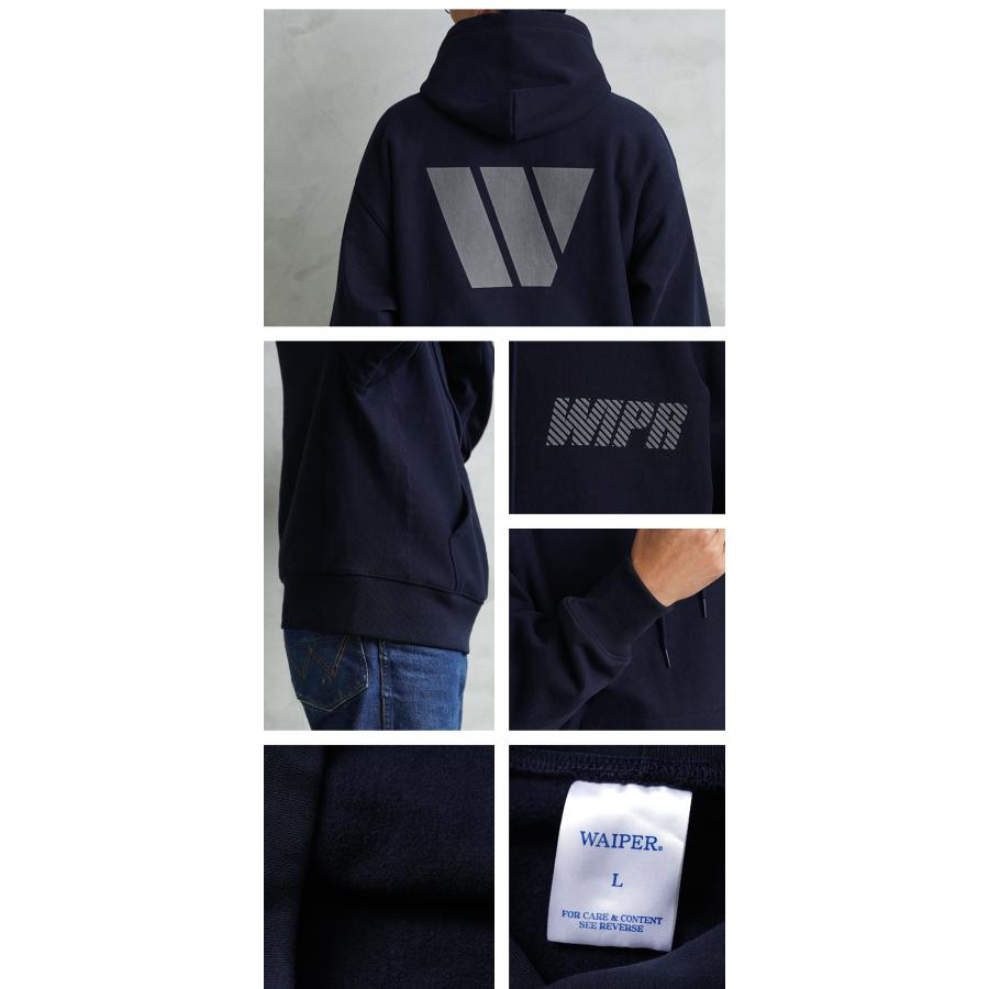 WAIPER.inc ワイパーインク REFLECTIVE LOGO プルオーバーパーカー