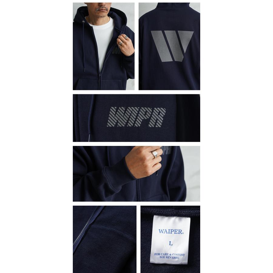 WAIPER.inc ワイパーインク REFLECTIVE LOGO フルジップパーカー
