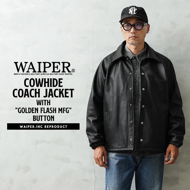 WAIPER.inc ワイパーインク カウレザー コーチジャケット with ”GOLDEN