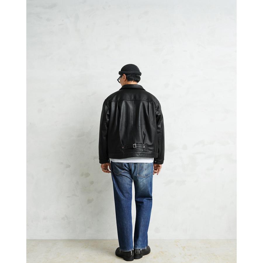 WAIPER.inc ワイパーインク カウレザー トラッカージャケット based on