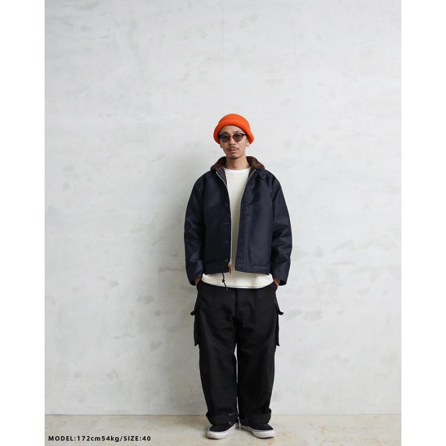 即完】WAIPER ワイパー N-1 デッキジャケット ネイビー アルパカ