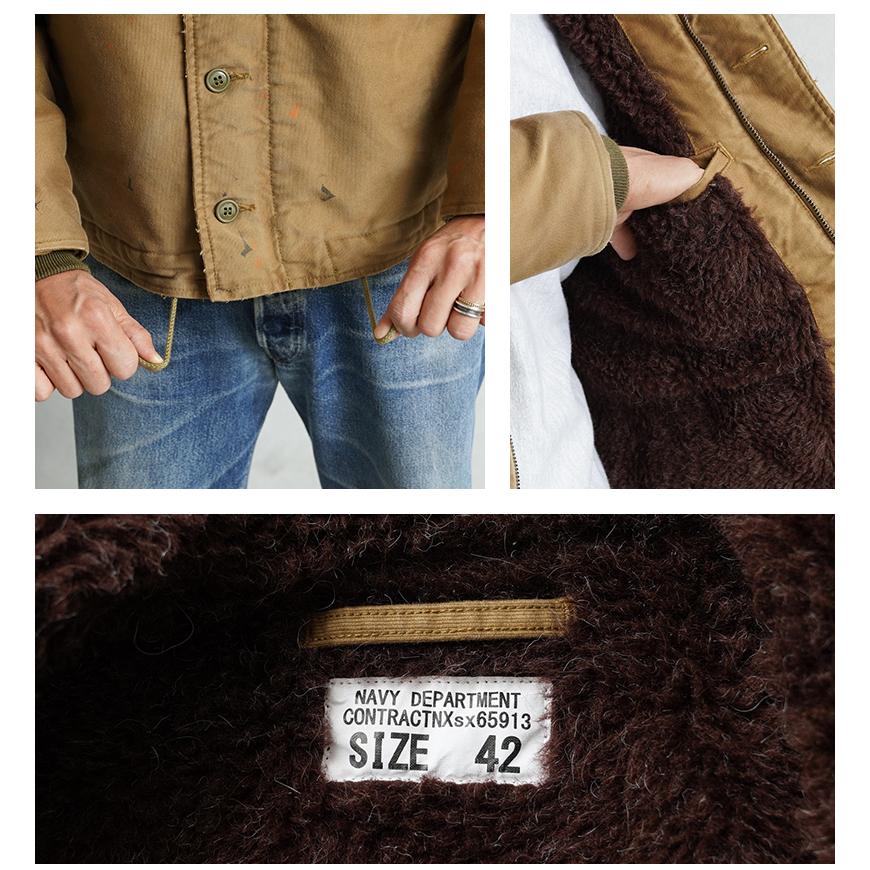 WAIPER.inc 忠実復刻 米軍 U.S.NAVY N-1 デッキジャケット 後期型 アルパカライニング VINTAGE WASH MADE IN JAPAN【WP43U】【クーポン対象外】【T】の画像
