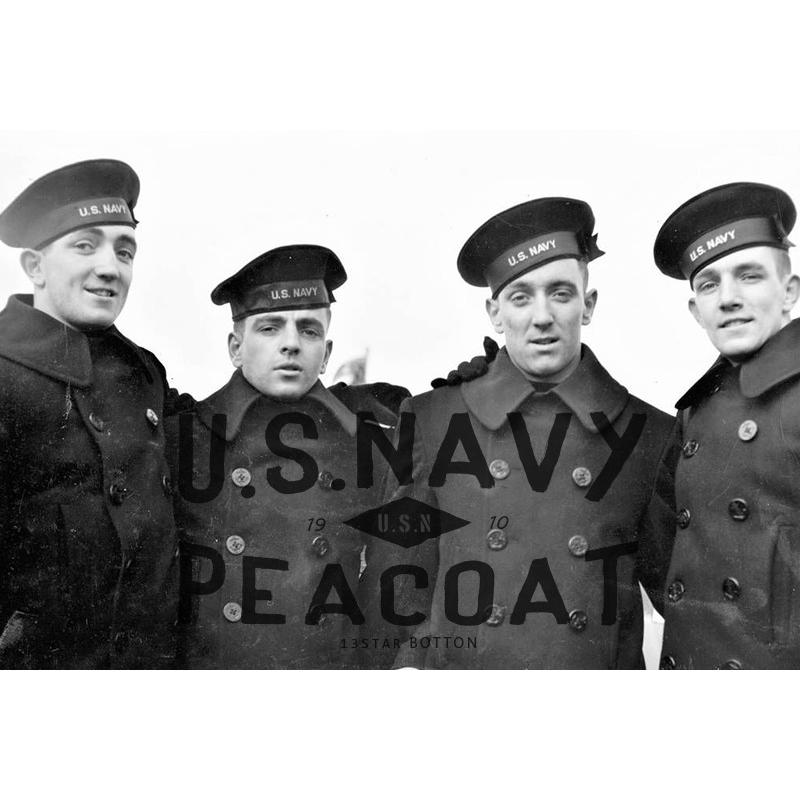 米軍 1910's U.S.NAVY 13STAR メルトン ピーコート LONG MODEL WAIPER