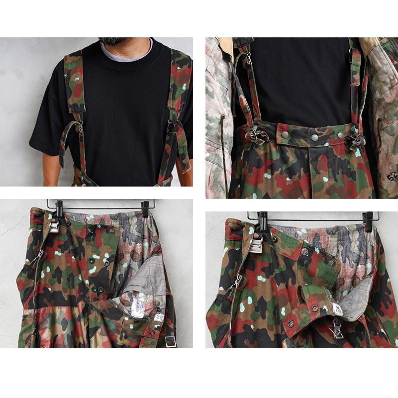 スイス軍迷彩オーバーオール 多ポケット スイス軍迷彩オーバーオール 多ポケット スイス軍迷彩オーバーオール