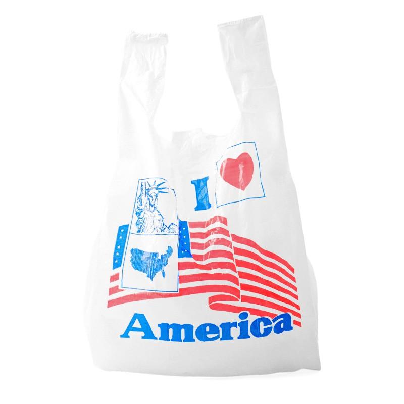 MADE IN USA “I LOVE AMERICA” ショッピングバッグ 50枚 アメリカ製 雑貨 グッズ オシャレ 袋【T】｜waiper｜03