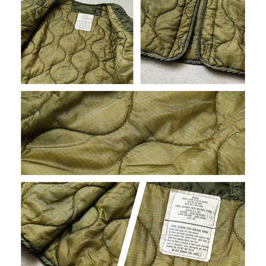 実物 USED 米軍 M-65 モッズコート用ライナー リップストップ