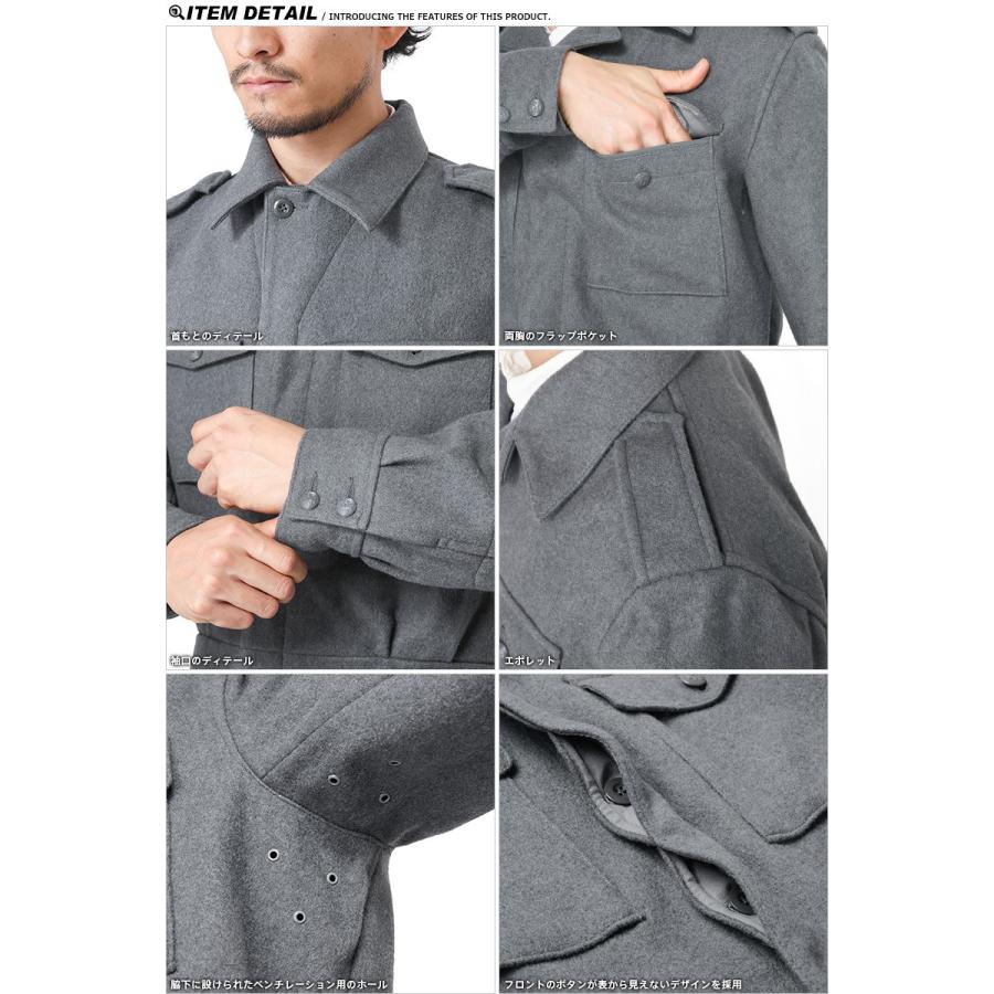 グレー ミリタリージャケット ボタン付き MILITARY（ミリタリー） 実物 新品 フィンランド軍 M65サービス