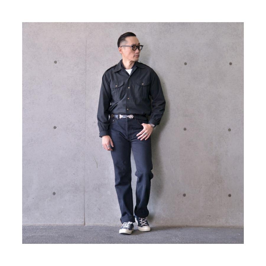 MILITARY（ミリタリー） 実物 USED フランス軍 M-47 チノシャツ BLACK