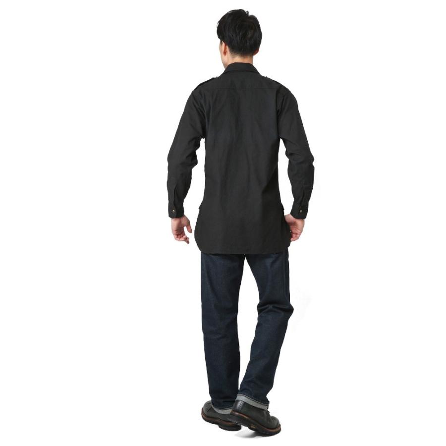 MILITARY（ミリタリー） 実物 USED フランス軍 M-47 チノシャツ BLACK