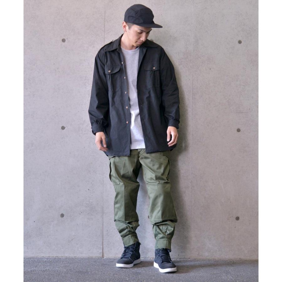 MILITARY（ミリタリー） 実物 USED フランス軍 M-47 チノシャツ BLACK