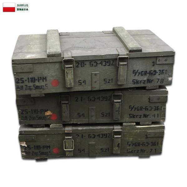 MILITARY（ミリタリー） 実物 ポーランド軍 AMMO BOX アンモ ウッド