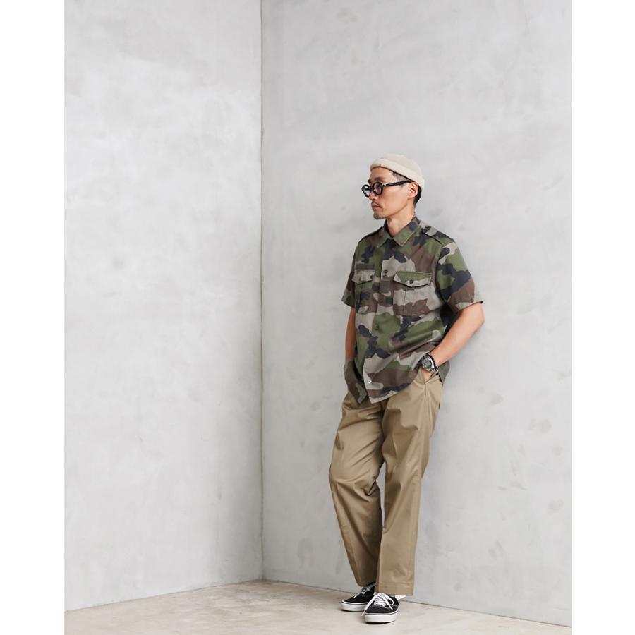 MILITARY（ミリタリー） 実物 USED フランス軍 HBT チャド 半袖シャツ